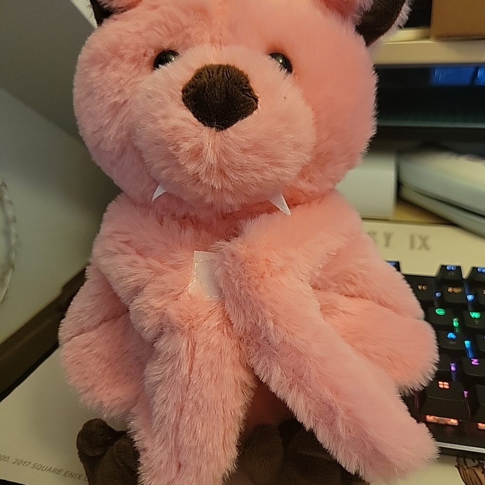 Cuddly 11 inch Plush Pink Bat Stuffed Animal Halloween Stuffed Plush Toy Plush - Picture 3 of 7